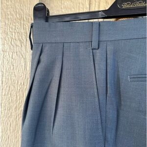LAUREN Ralph Lauren Men’s Steel Blue Pleated Easy Care Dress Pants - Size 36/32